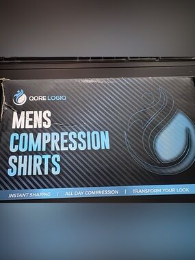 QORE LOGIQ Mens Compression Shirt 3PK White L